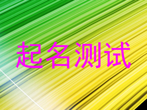 起名测试