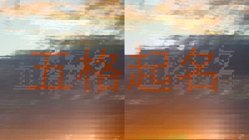 五格起名