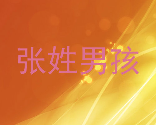 张姓男孩