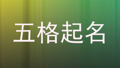 五格起名