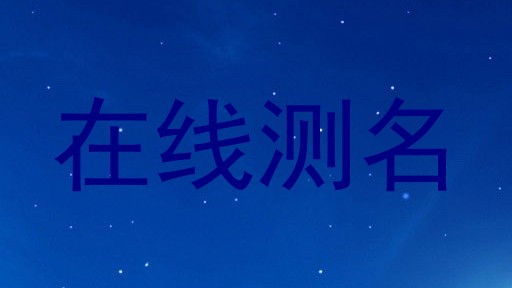 在线测名