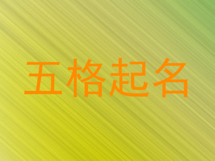 五格起名
