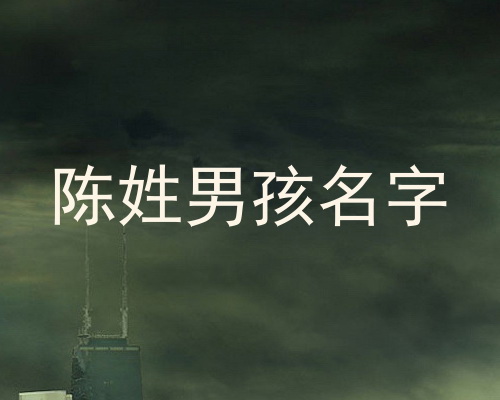 陈姓男孩名字