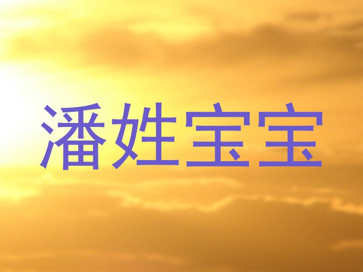 潘姓宝宝