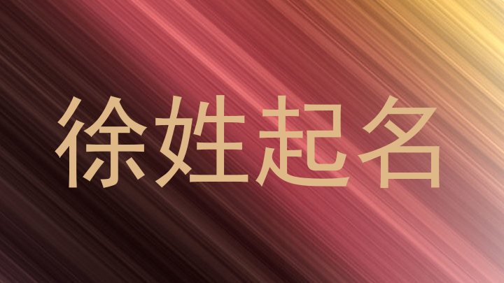 徐姓起名
