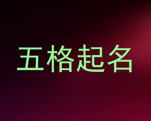 五格起名