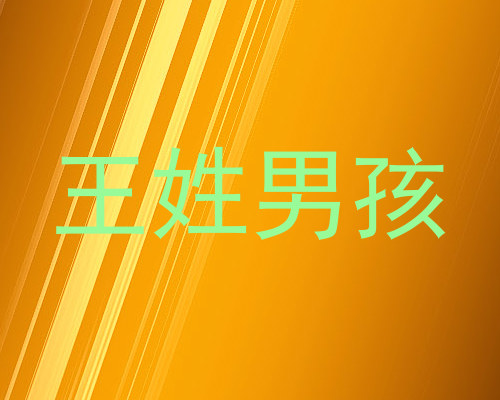 王姓男孩