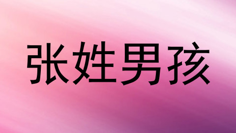 张姓男孩