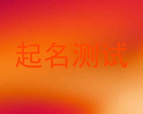 起名测试