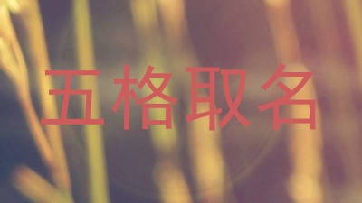 五格取名