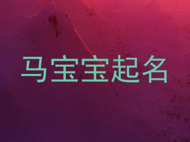 马宝宝起名
