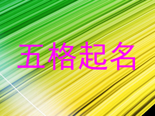 五格起名