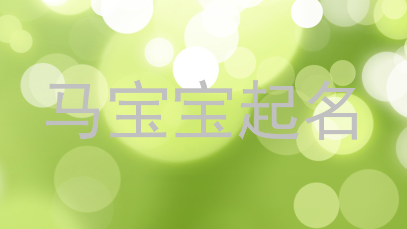 马宝宝起名