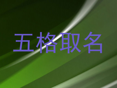 五格取名