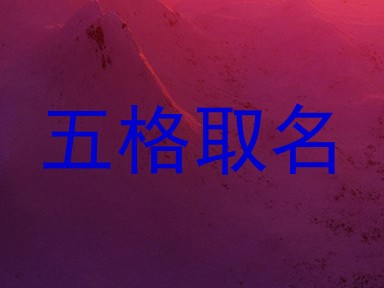 五格取名