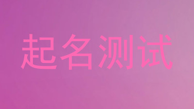 起名测试