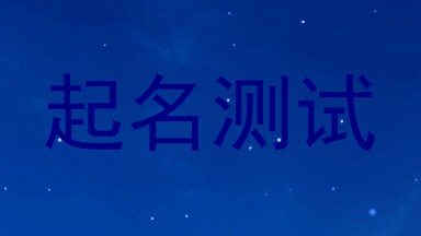 起名测试