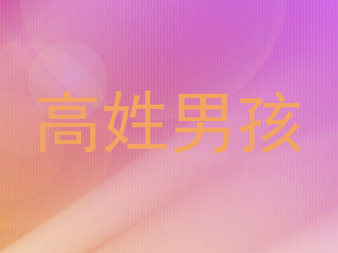 高姓男孩