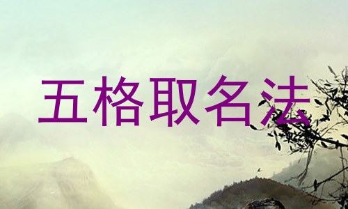 五格取名法