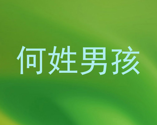 何姓男孩