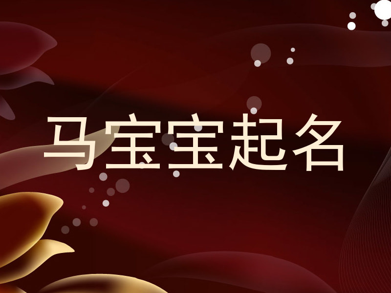 马宝宝起名