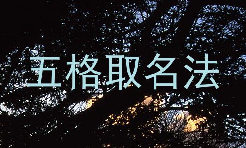 五格取名法
