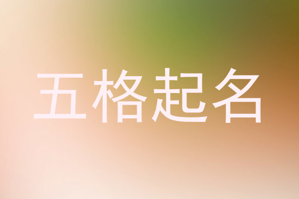 五格起名