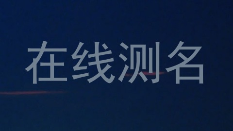 在线测名