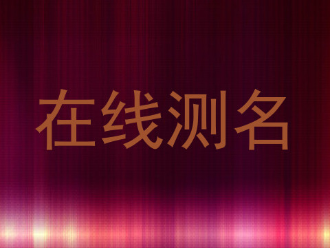 在线测名