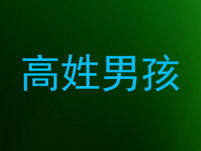 高姓男孩