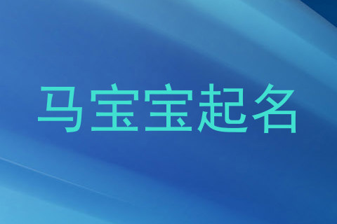 马宝宝起名