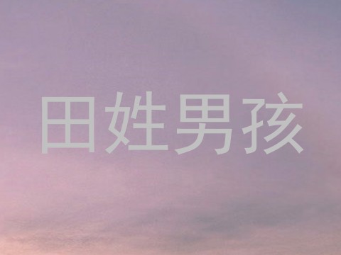 田姓男孩
