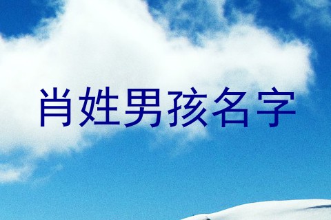 肖姓男孩名字
