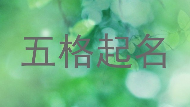 五格起名