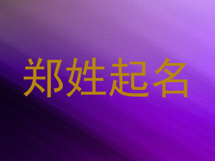 郑姓起名