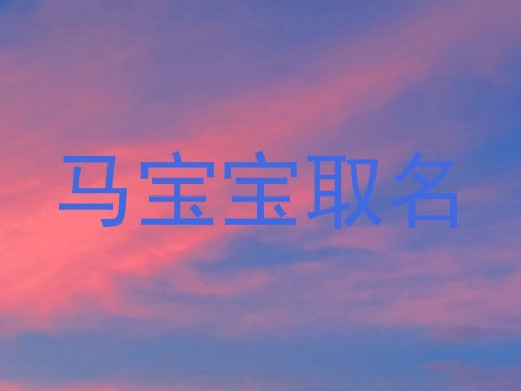 马宝宝取名
