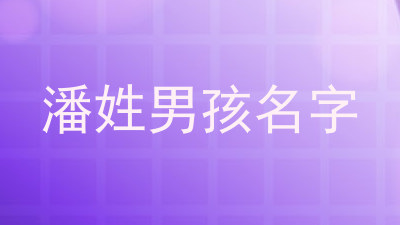 潘姓男孩名字
