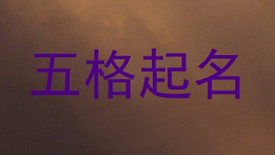 五格起名