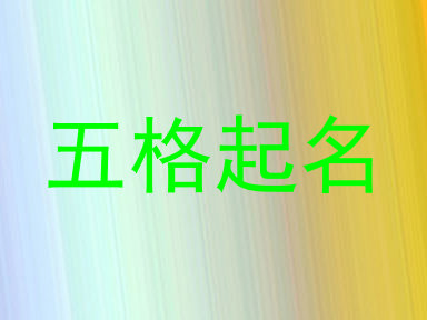 五格起名