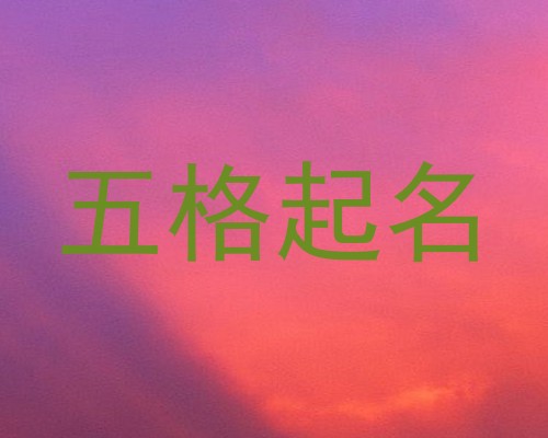 五格起名