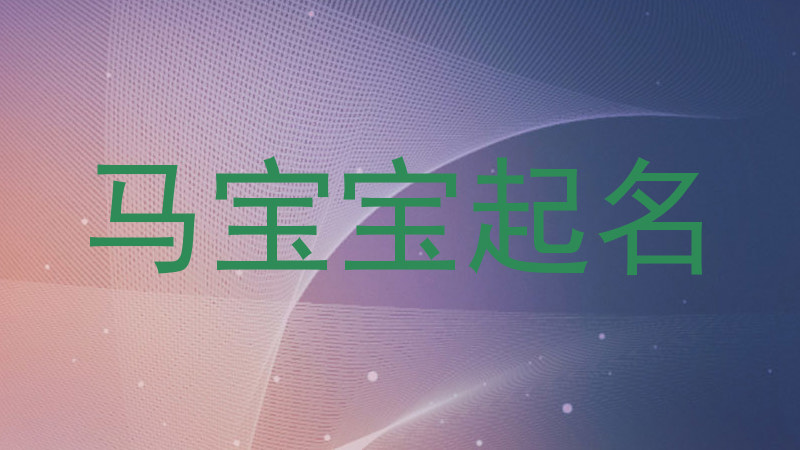马宝宝起名