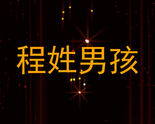 程姓男孩