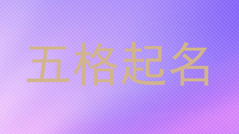 五格起名