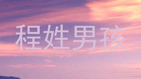 程姓男孩