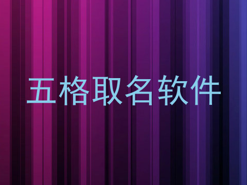五格取名软件