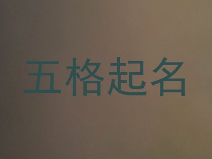 五格起名