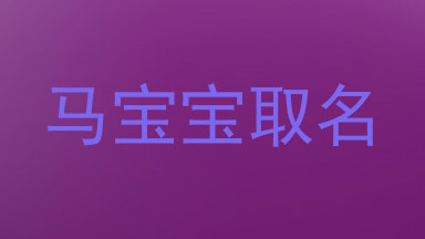 马宝宝取名