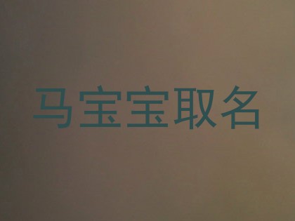 马宝宝取名