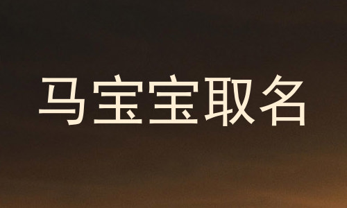 马宝宝取名
