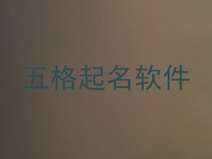五格起名软件